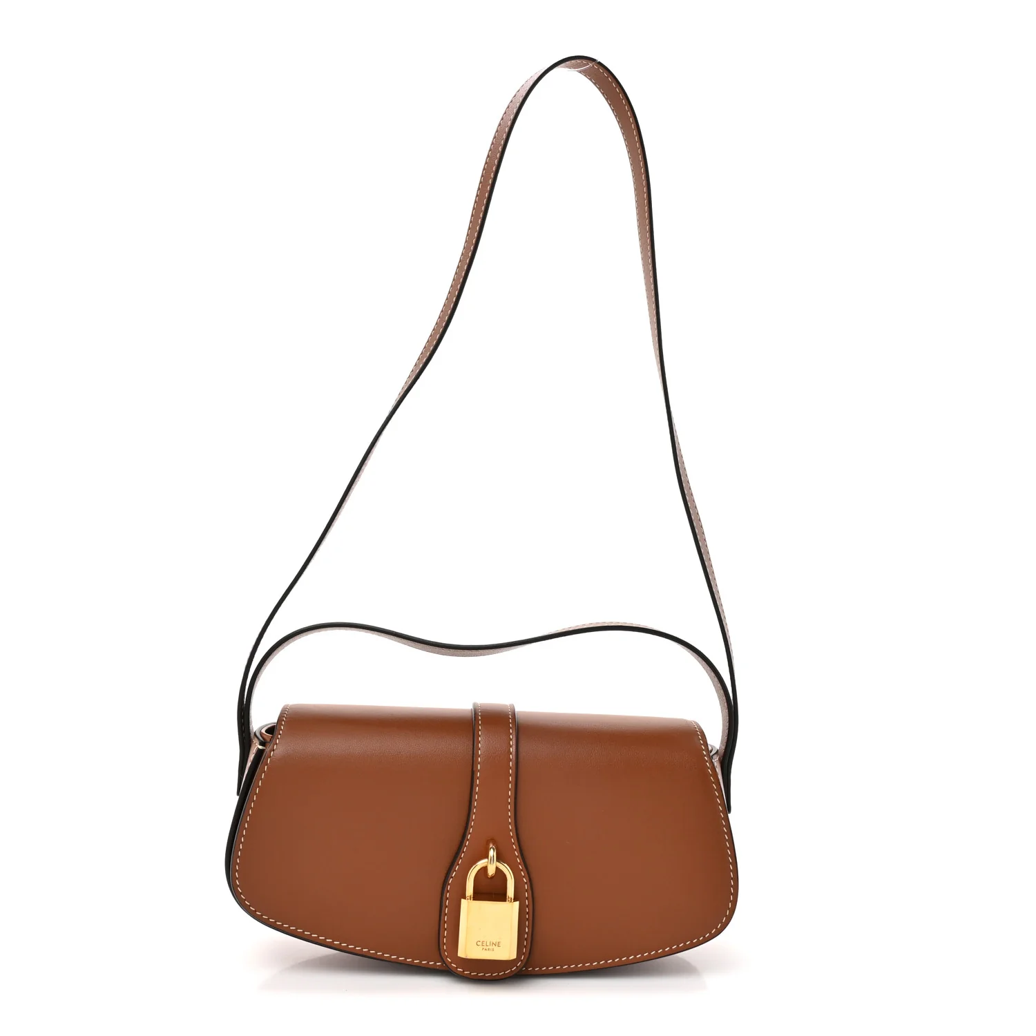 Smooth Calfskin Tabou Clutch On Strap Tan