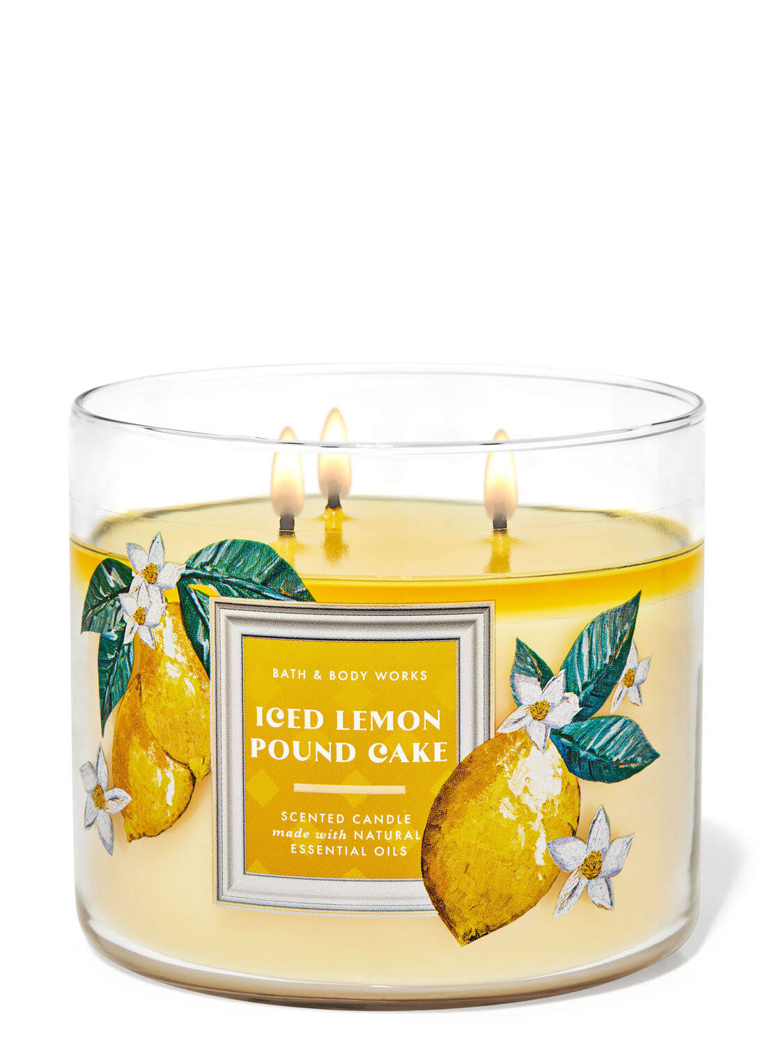 Bath & Body Works Accents | Iced Lemon Pound Cake 3 Wick Candle | Color: White/Yellow | Size: Os | Happy_Traveler's Closet