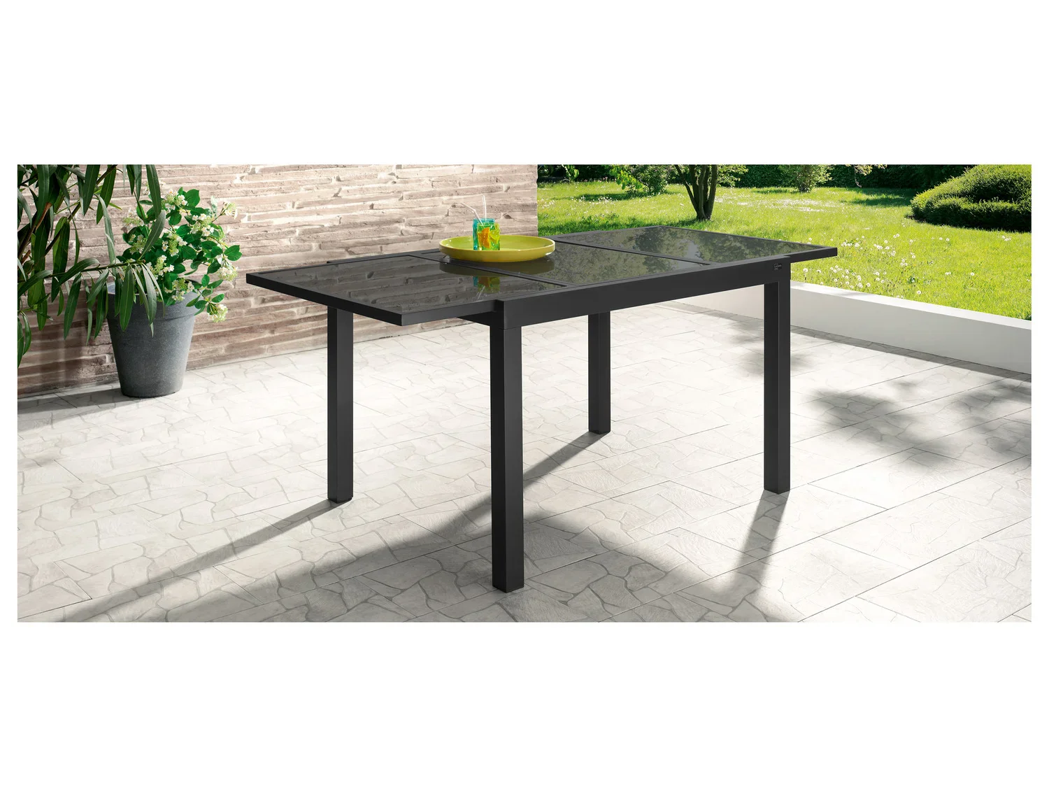 LIVARNO home Table de jardin extensible en aluminium Houston, noir
