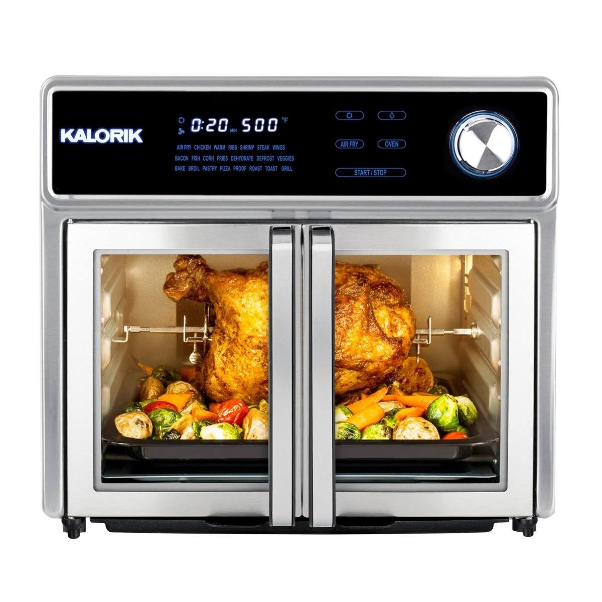 Kalorik Maxx 26 Quart Digital Air Fryer Oven Grill Deluxe, Stainless Steel