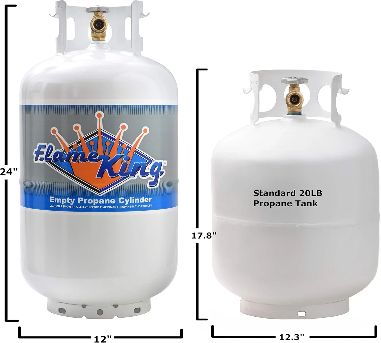 30 lb. Propane Tank with Type 1 Overfill Protection Device Valve (Ships Empty) - Image 4