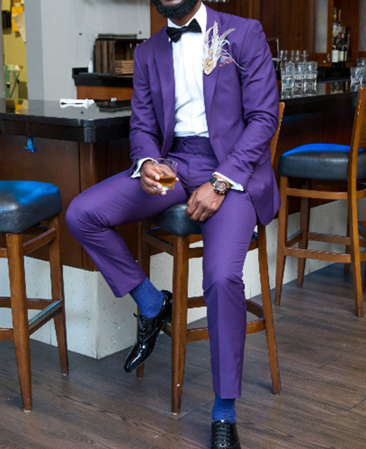 Ensemble blazer et pantalon 2 pièces à col à revers uni et poches poitrine