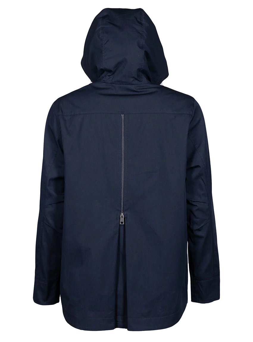 Parka femme à capuche bleu marine