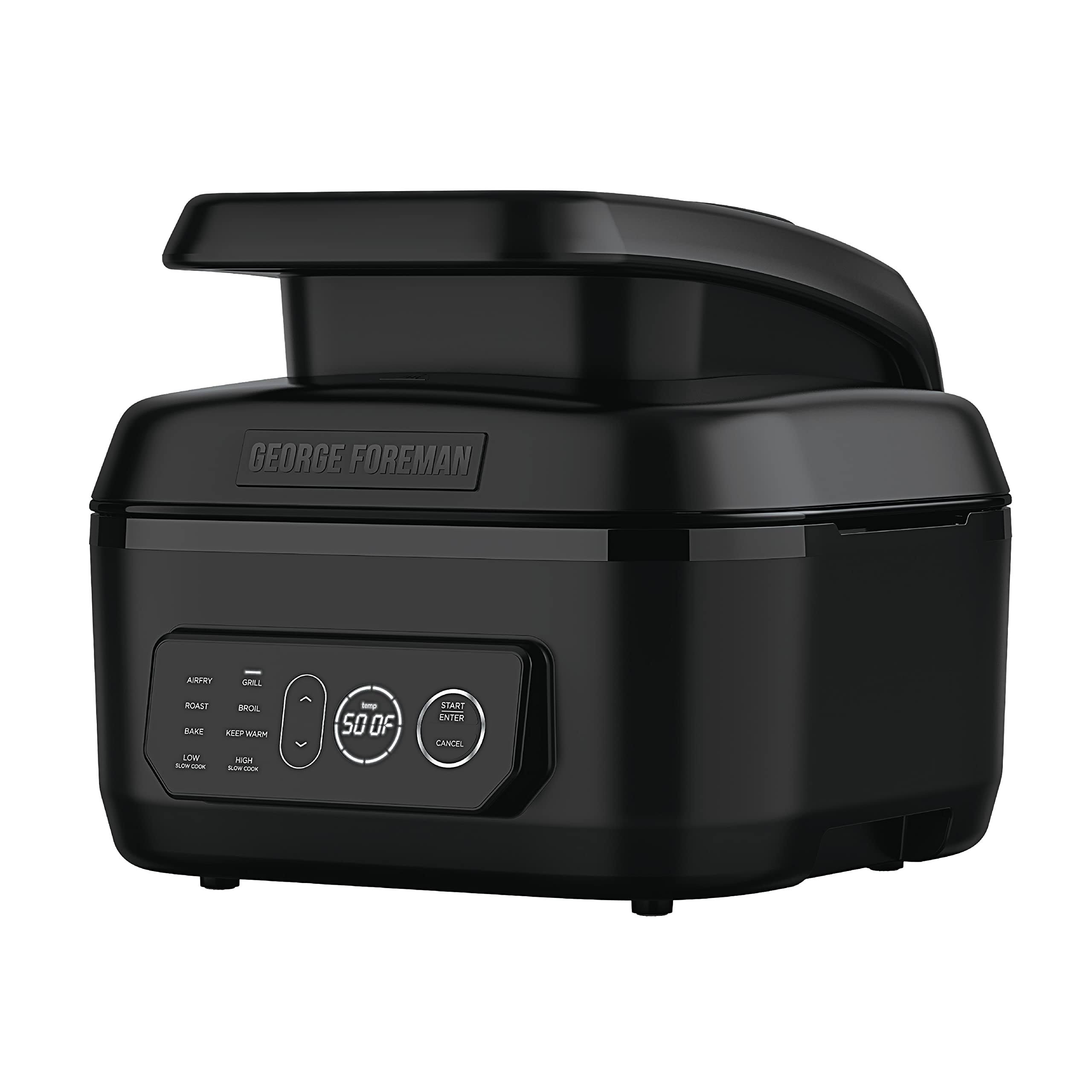 George Foreman Beyond Grill 7-in-1 Electric Indoor Grill and Air Fryer, Black, Mcafd800d