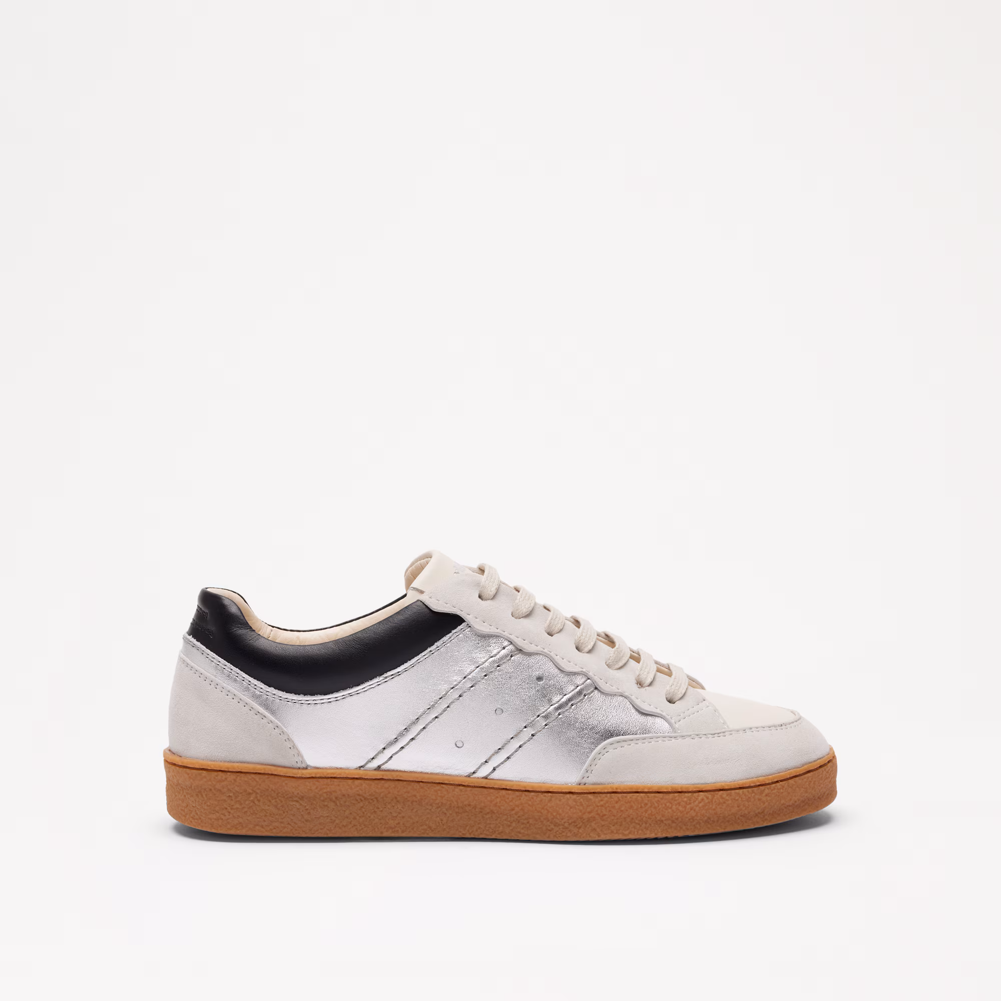 Roller<br>Scalloped Lace Up Trainer