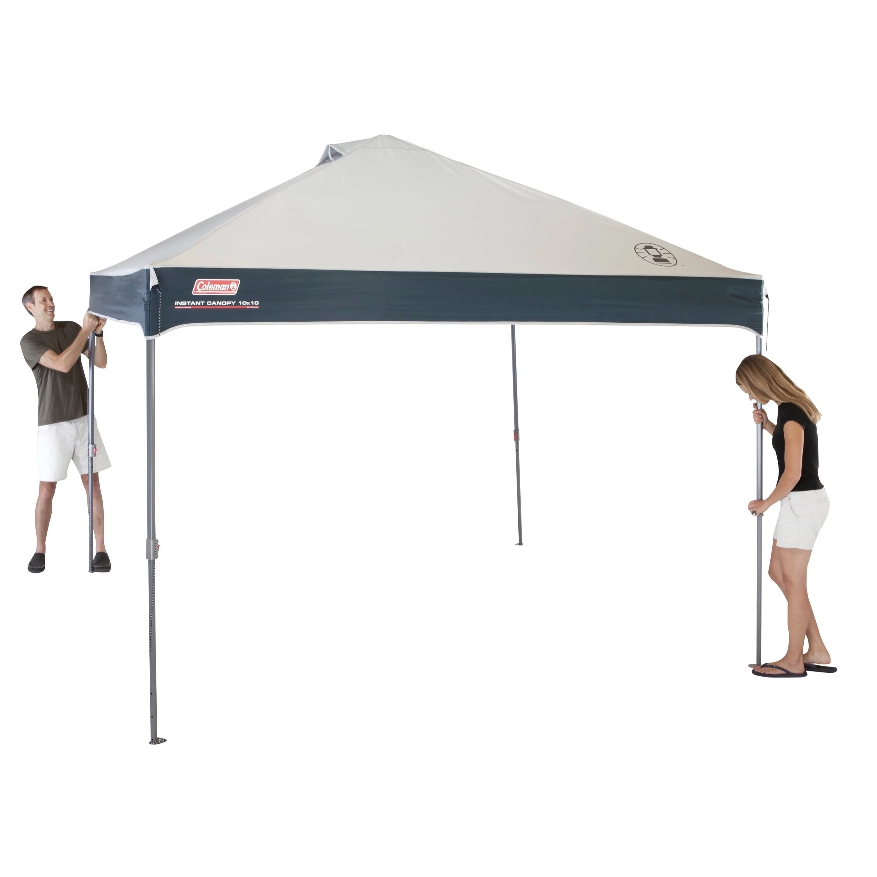 Straight Leg Instant Outdoor Canopy Shelter, 10 x 10, Tan Black Image 10