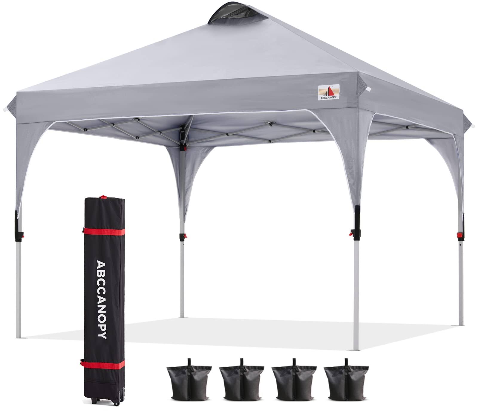 ABCCANOPY Outdoor Pop Up Canopy Tent 10x10 Camping Sun Shelter-Series, Gray