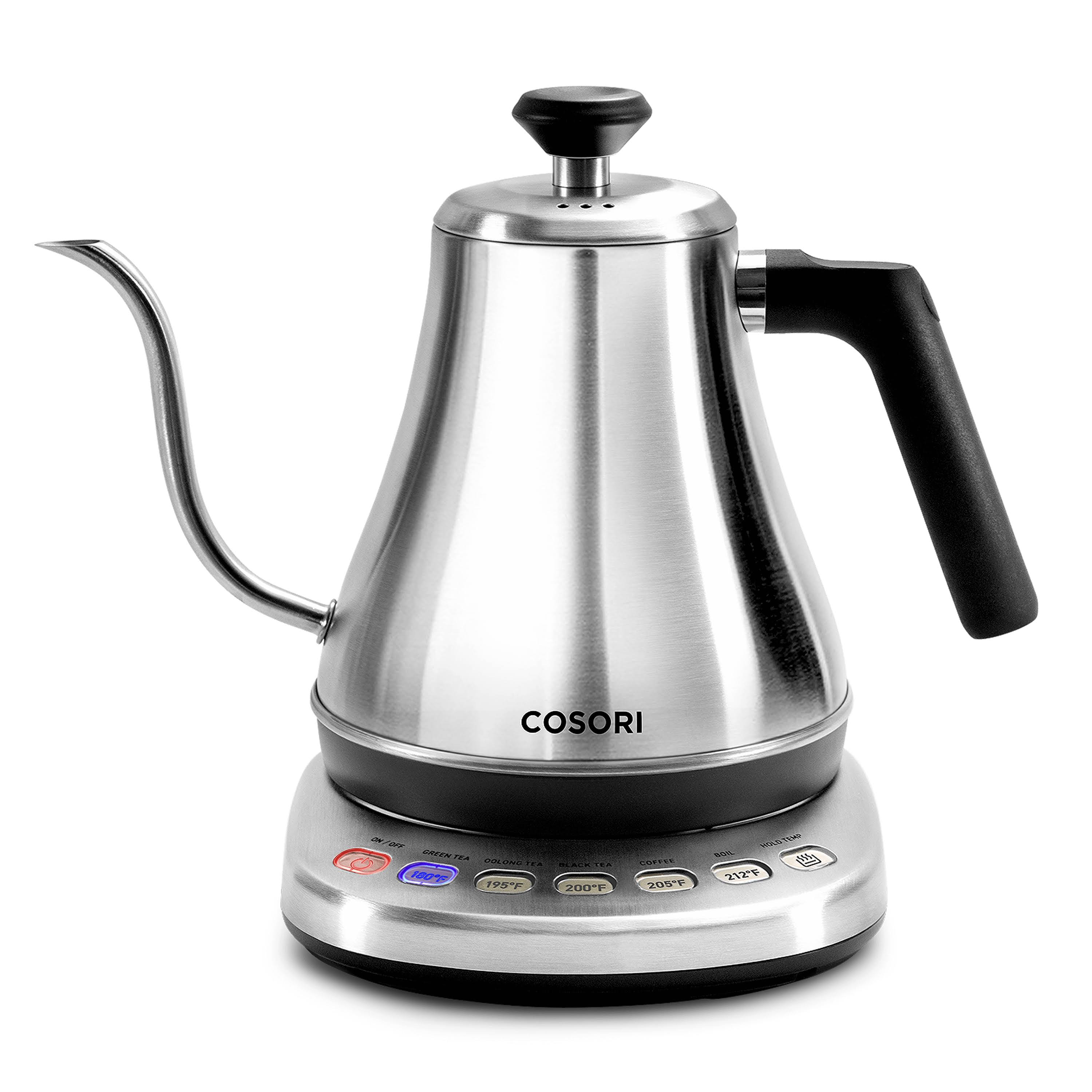 Cosori Electric Gooseneck Kettle with 5 Variable Presets, Pour Over Kettle & Coffee Kettle, 100% Stainless Steel Inner Lid & Bottom