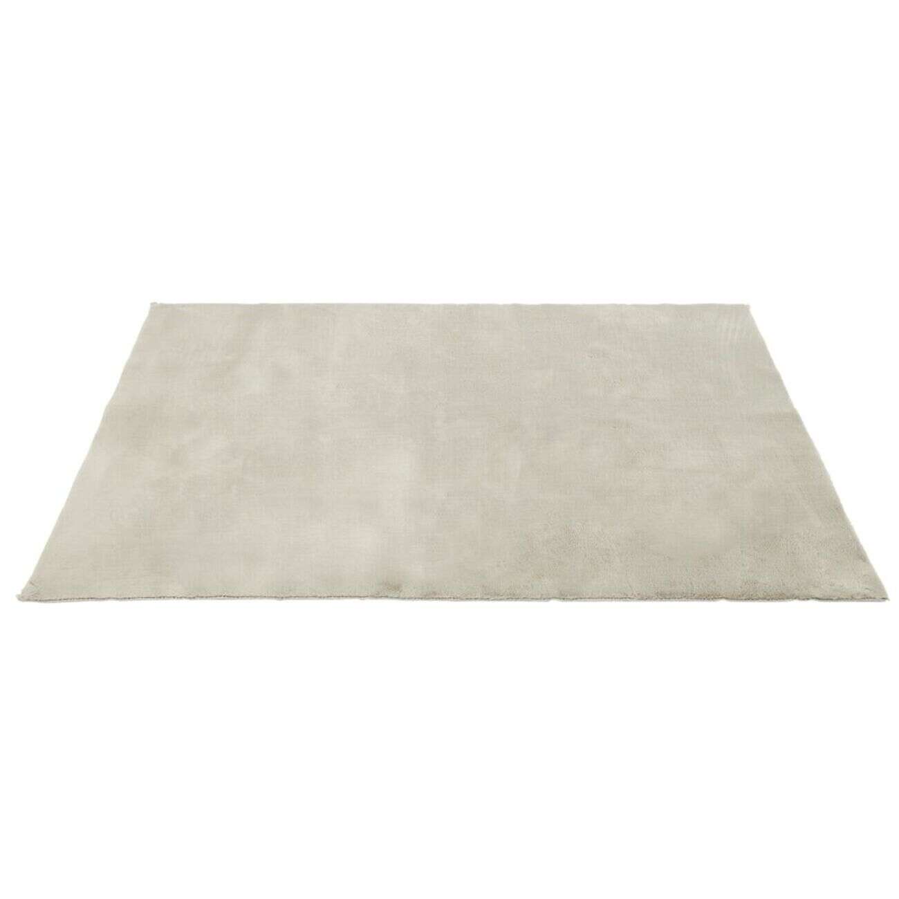Tapis fausse fourrure gris taupe 100x150cm