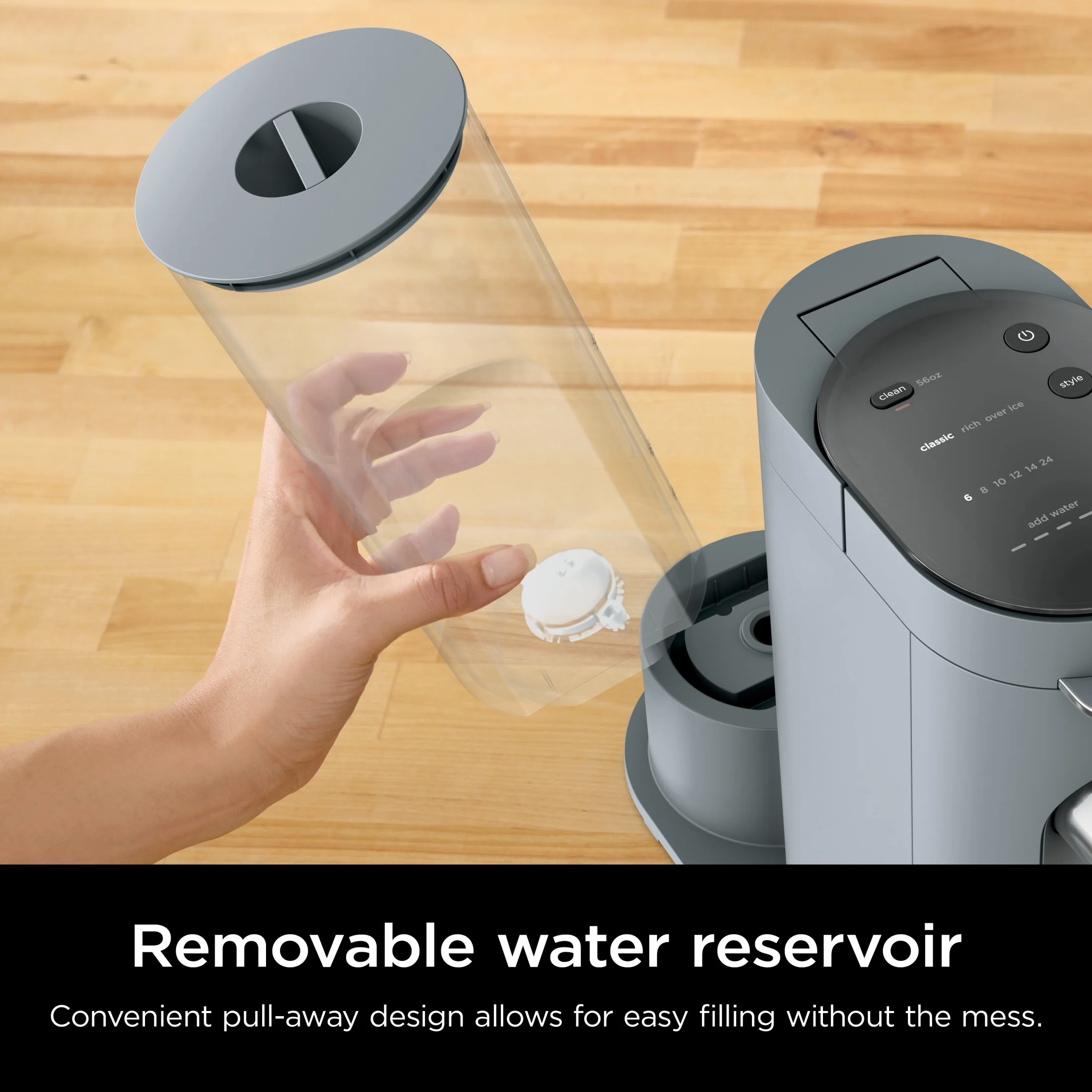 Pods Grounds Single-Serve Coffee Brewer, Steam Grey(Gray) - Image 7