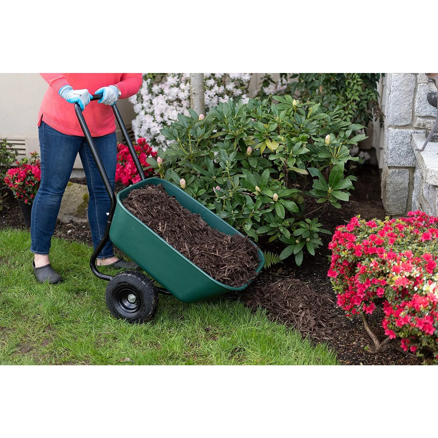 Barrow Dual - Wheel Residential Wheelbarrow Garden Cart