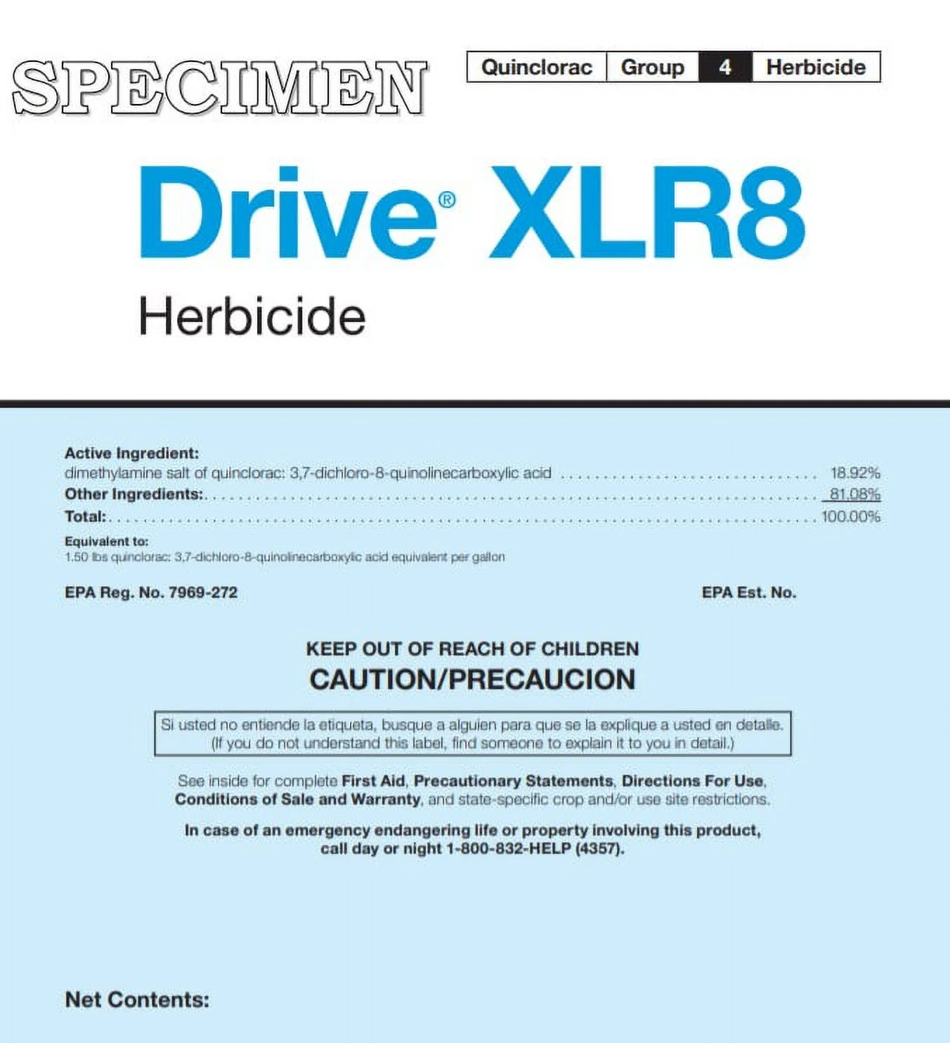 Drive XLR8 Herbicide - 64 Fl Oz Jug by BASF