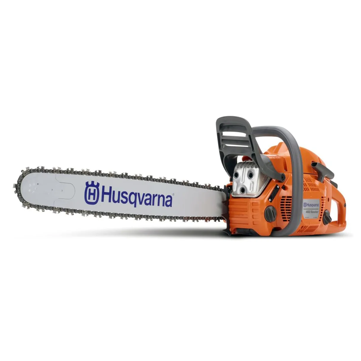Tronçonneuse à essence Rancher 460, moteur 2 temps X-Torq de 60,3 cm³ et 3,6 CV, tronçonneuse de 61 cm (24 pouces) avec pompe à huile à réglage automatique, pour la coupe du bois, l'élagage et le débroussaillage.