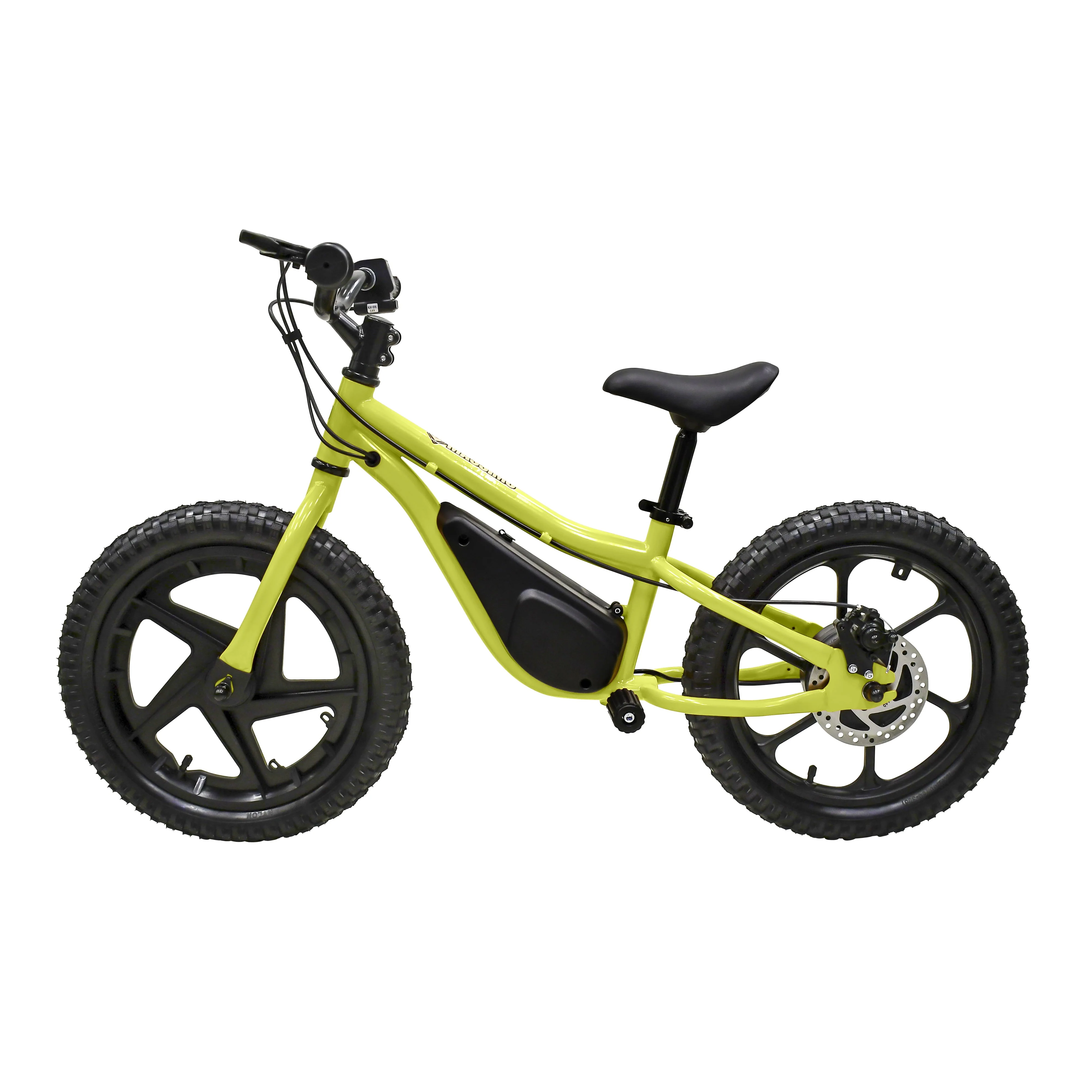 Massimo E13 24V Electric Balance Bike Bicycle | Seat Height 18in - 22in Battery Powered Ages 5 & up (Yellow)