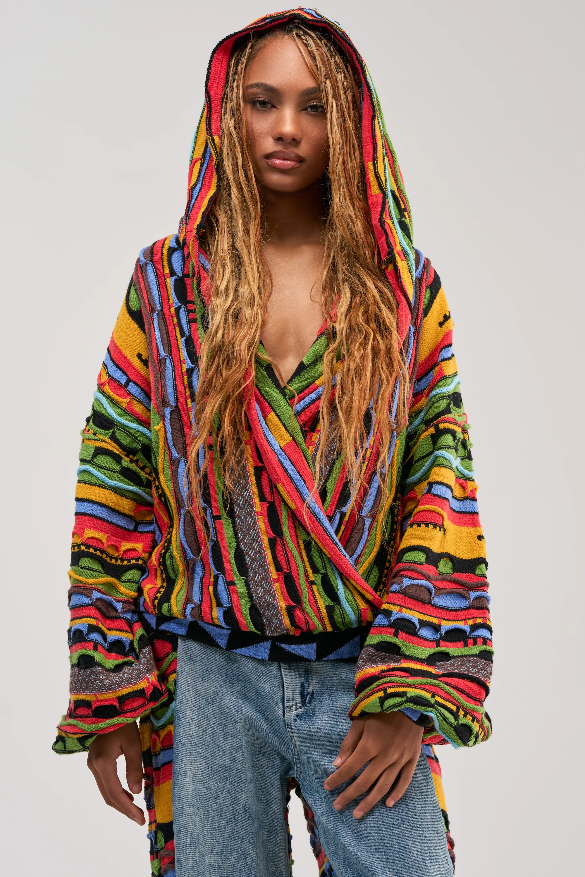 ONE OF ONE WRAP SWEATER - Akira Store