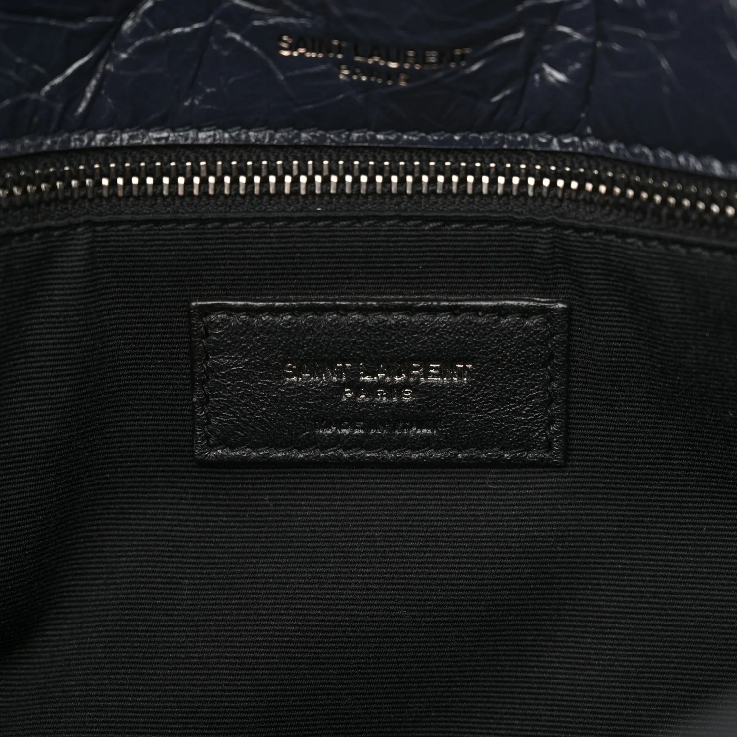 Crinkled Calfskin Matelasse Monogram Medium Niki Chain Satchel Deep Marine