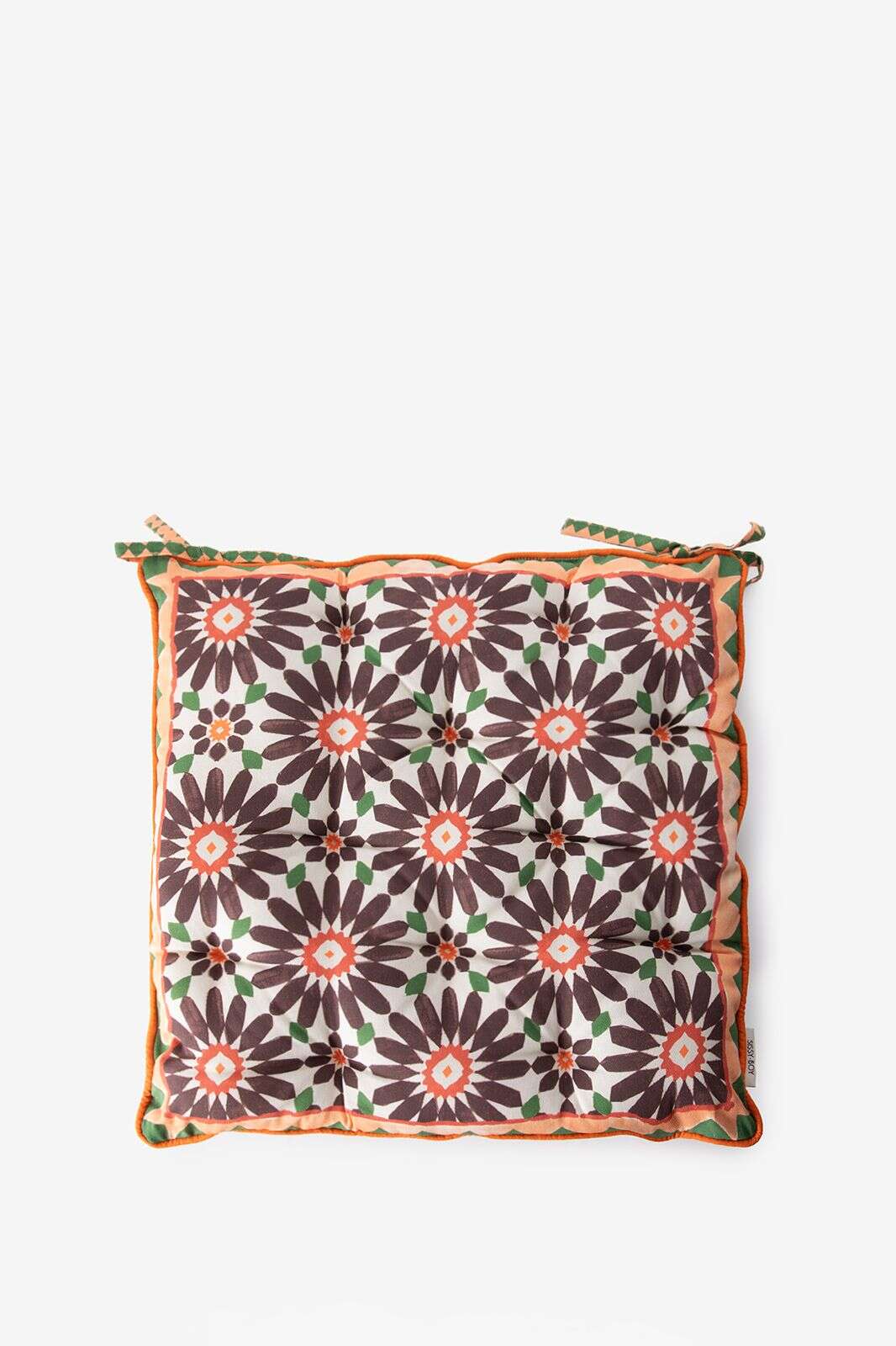 Multicolour tuinkussen met bloemen moza茂ek print