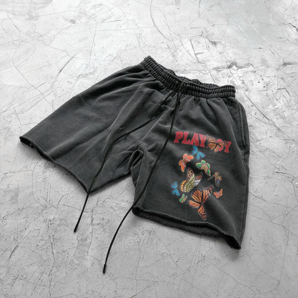 Short de survêtement imprimé papillon style streetwear