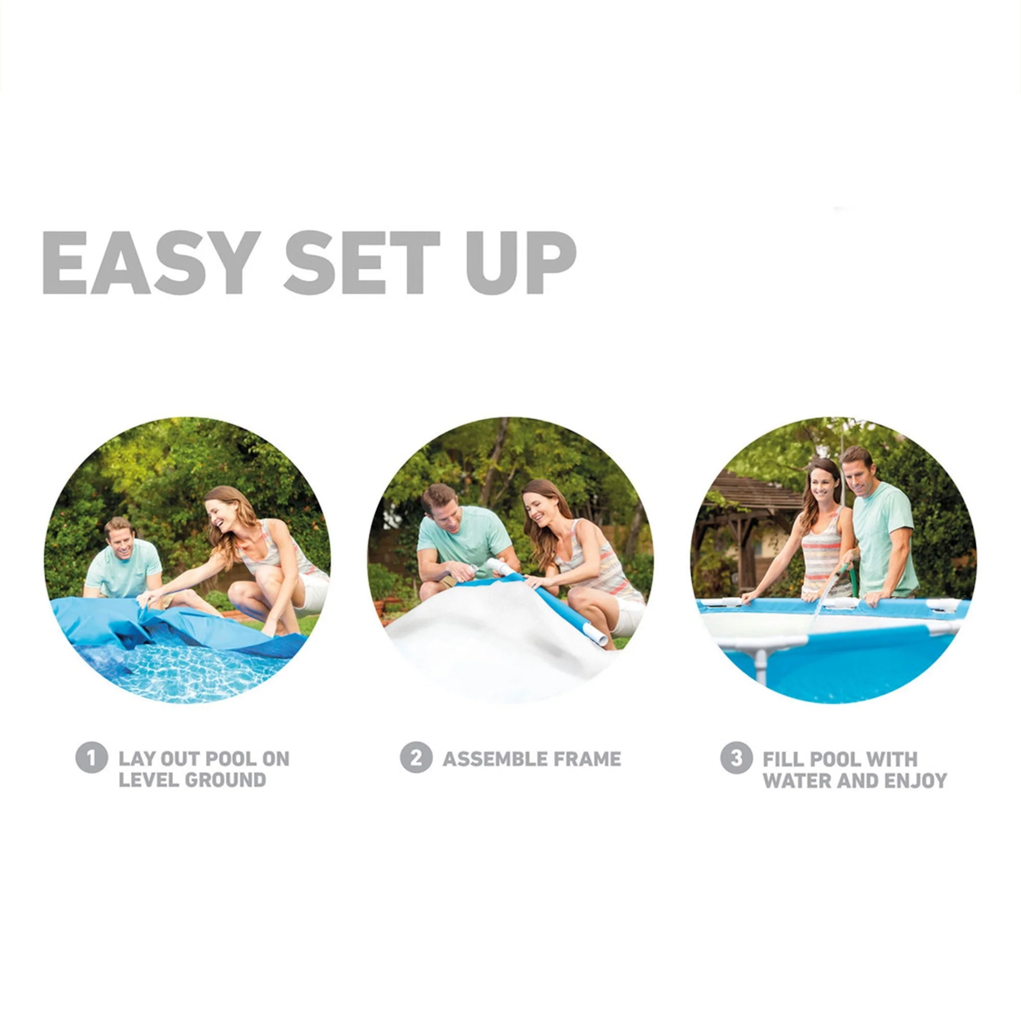 28205EH 8' X 20" Rust Resistant Durable Steel Frame Swimming Pool - Image 8