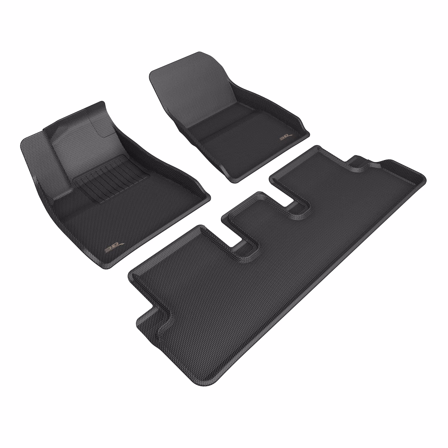 Custom Fit Kagu Floor Mat (Black) Compatible with Tesla Model 3 Highland 2024-2025 Full Set