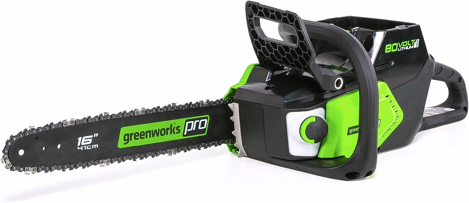 80V 16" Brushless Cordless Chainsaw Great For Tree Felling, Limbing, Pruning, and Firewood / 75+ Compatible Tools, Tool Only