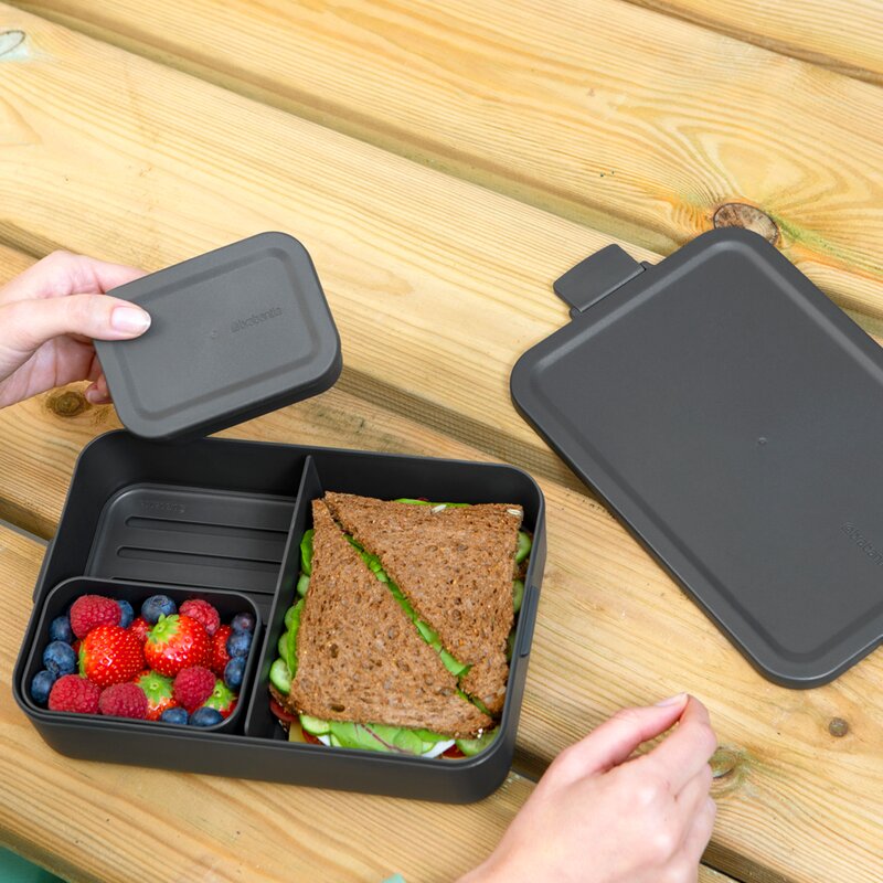 Make & Take Bento matboks 6,2x16,7x25,5 cm mørk grå