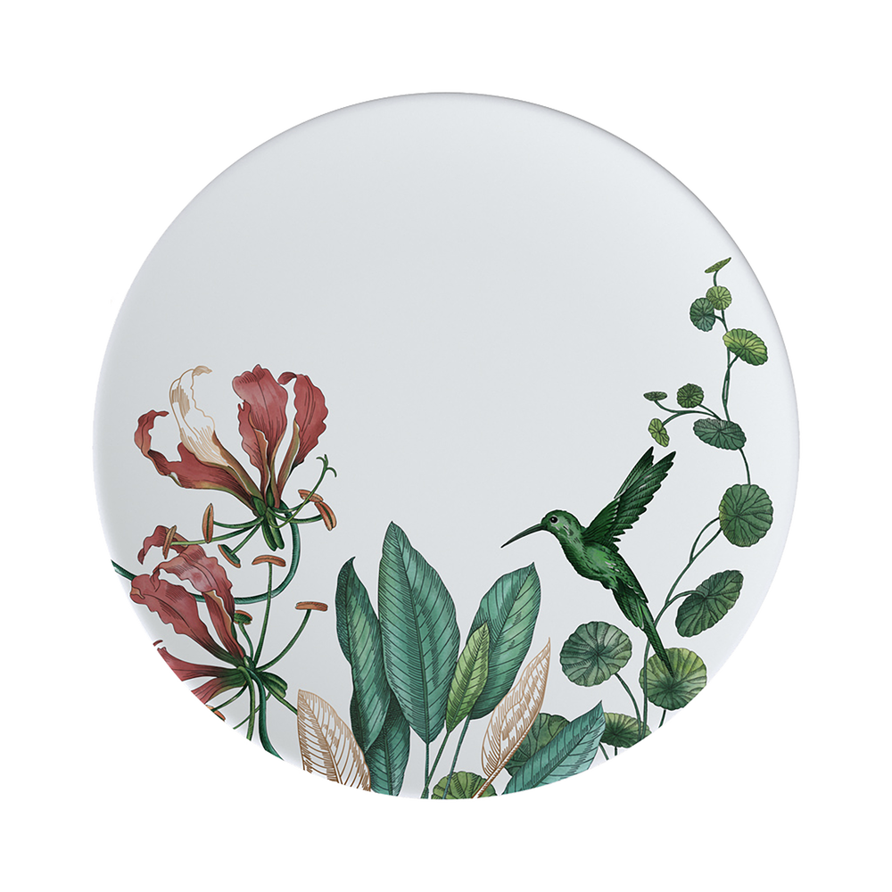 Avarua Dinner plate - Multi-colored, 10.8'', Premium Bone Porcelain