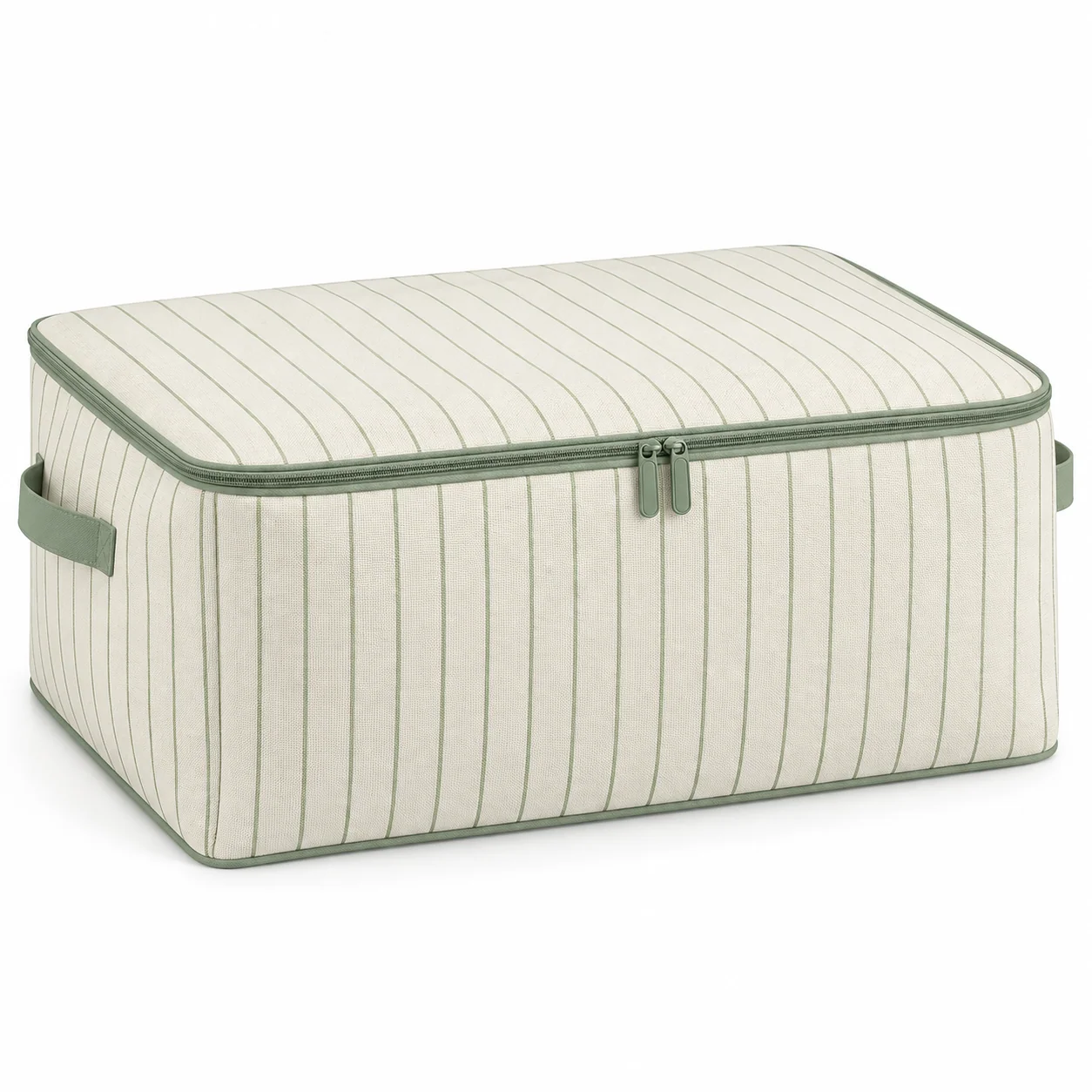 Sage Stripe Seasonal Clothes Storage Bag, Wide