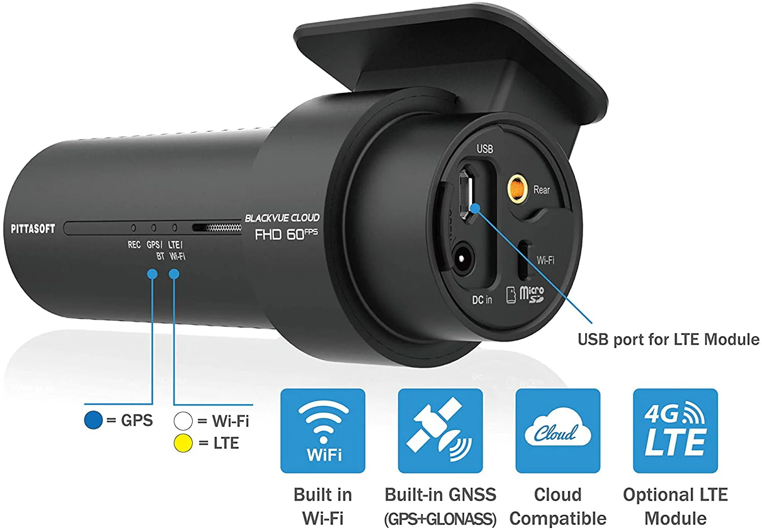 Blackvue DR750X 2CH 32GB Dual Full HD 1080p (Front @60fps/Rear @30fps), Dual Sony STARVISTM CMOS Sensor, 139 Wide View angle Image 2