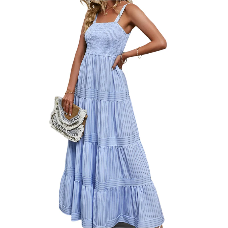 Sophie Paris | Robe à fines bretelles à rayures