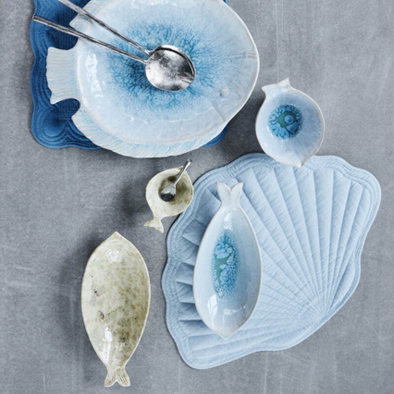 Marinelle serveringsfat fisk 28 cm blå