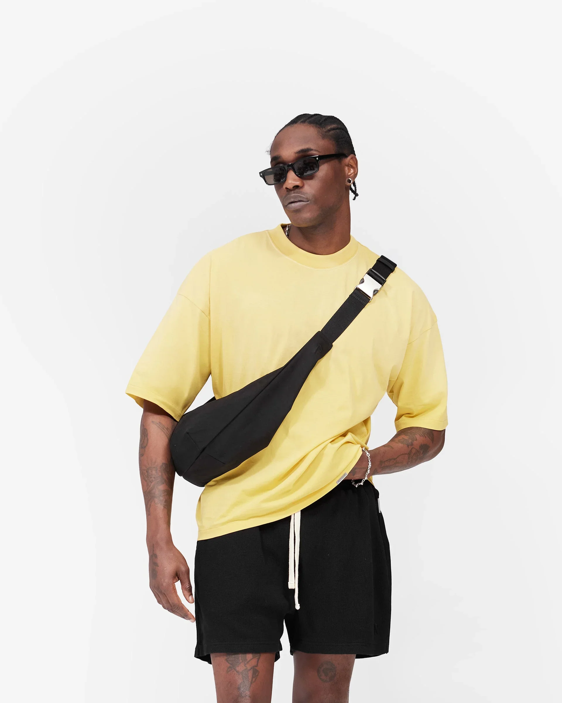 Initial Boxy T-Shirt - Canary Yellow
