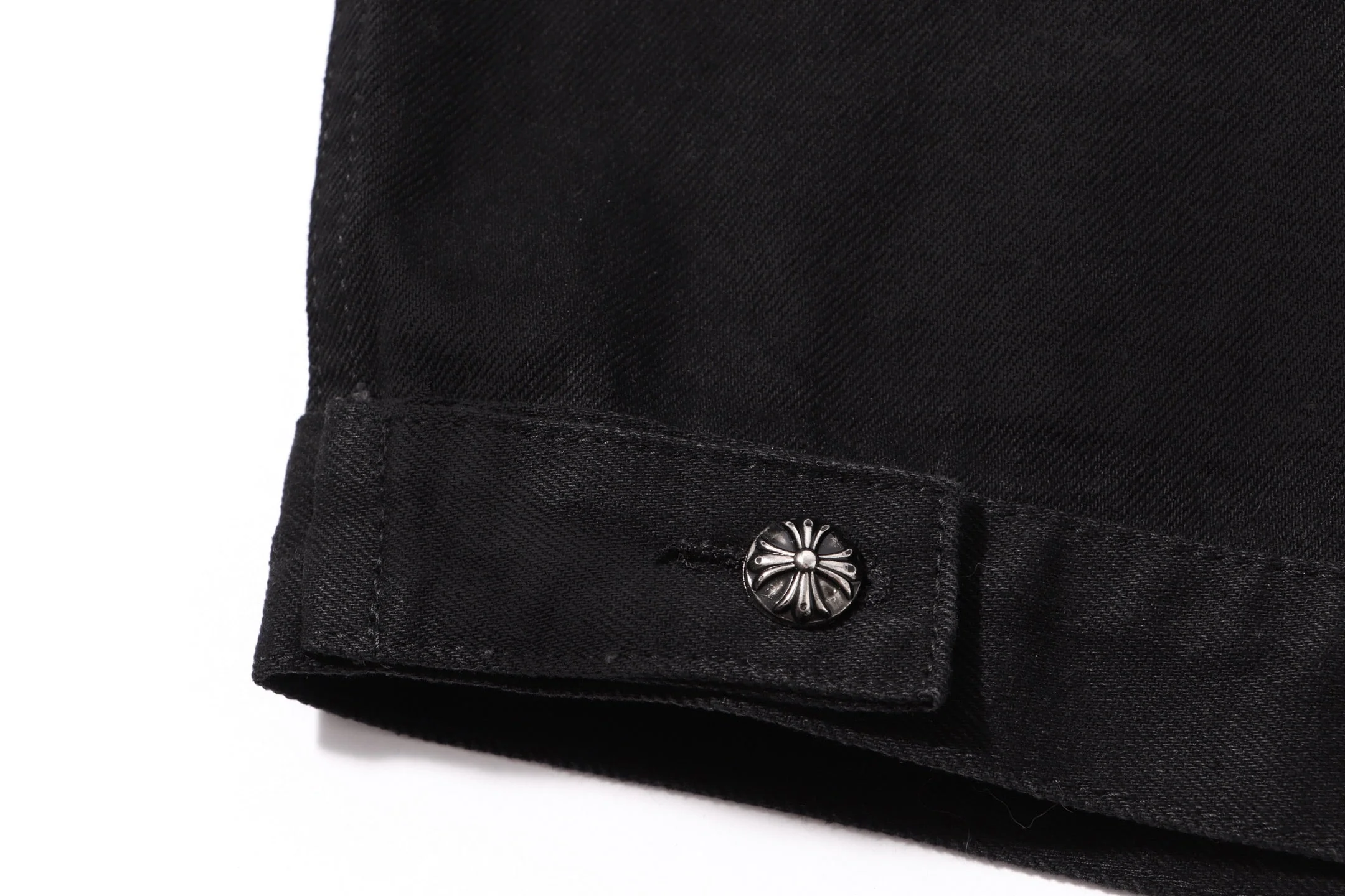 Chrome Hearts Multi Cross Studded Denim Jacket - Black Gothic Streetwear Coat H49