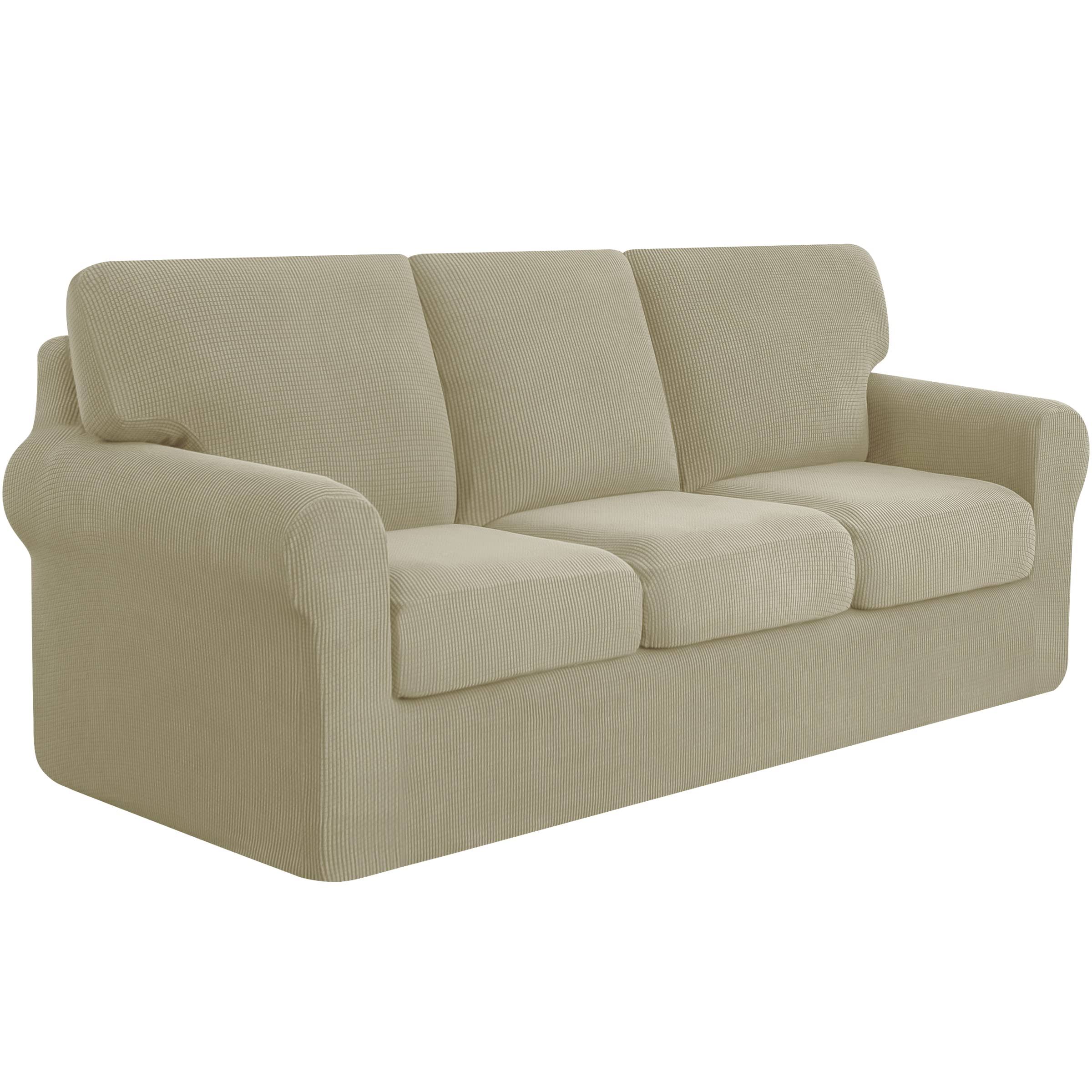 Subrtex 7 Pieces Stretch Sofa Slipcover Sets Couch Cover Sets Backrest