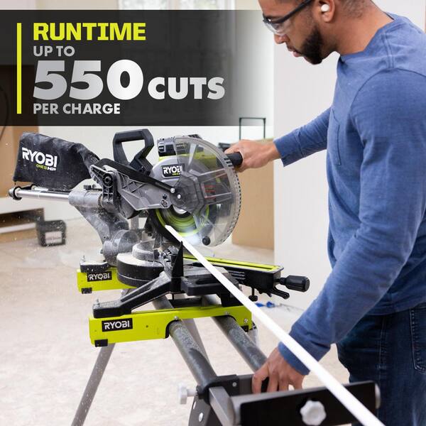 ONE+ HP 18V Brushless Cordless 2 Tool Combo Kit with Miter Saw and Compact Portable Jobsite Table Saw (Tools Only) Image 5
