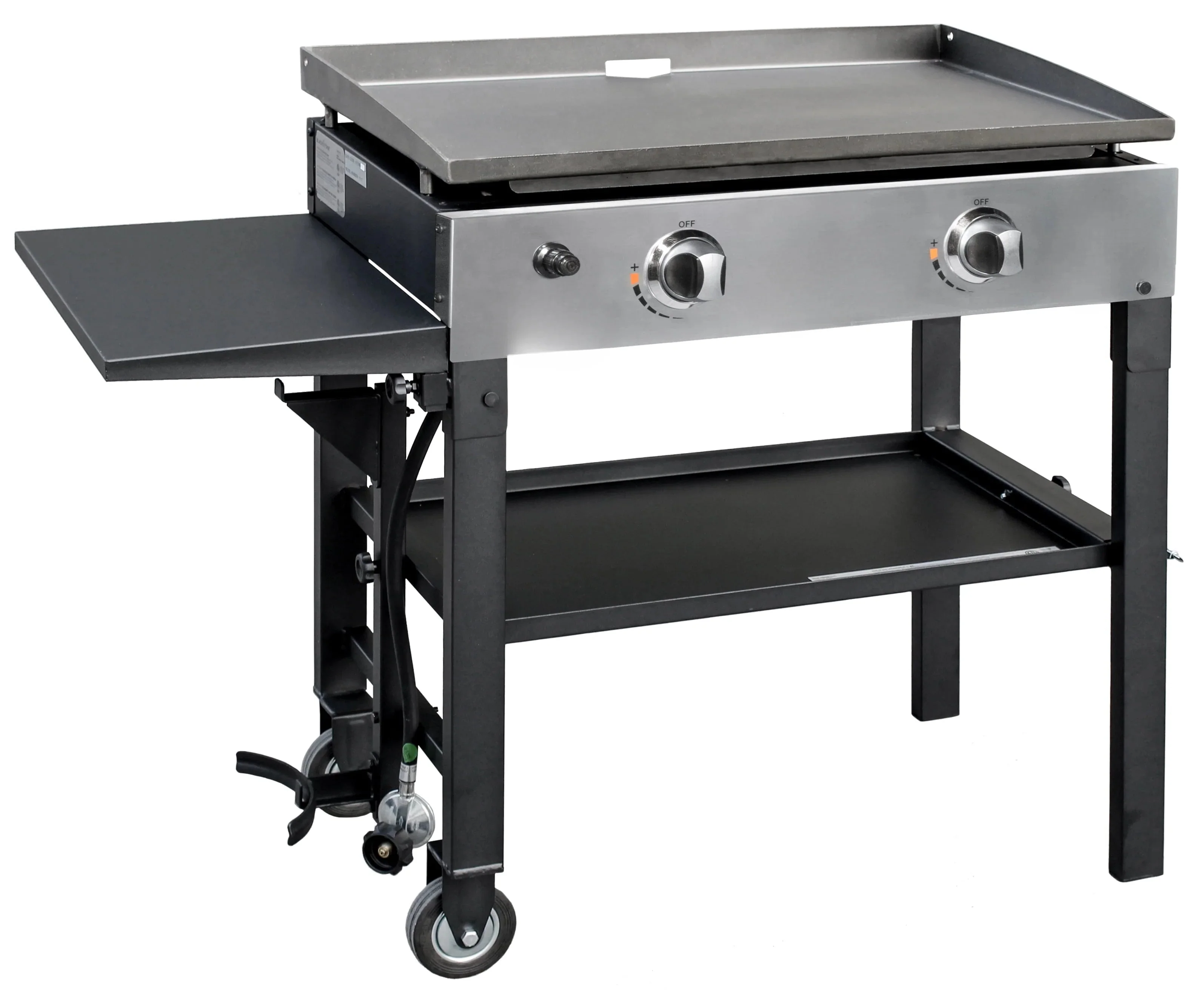 2-BURNER 28QUOT; Griddle Cooking Station with Stainless Steel