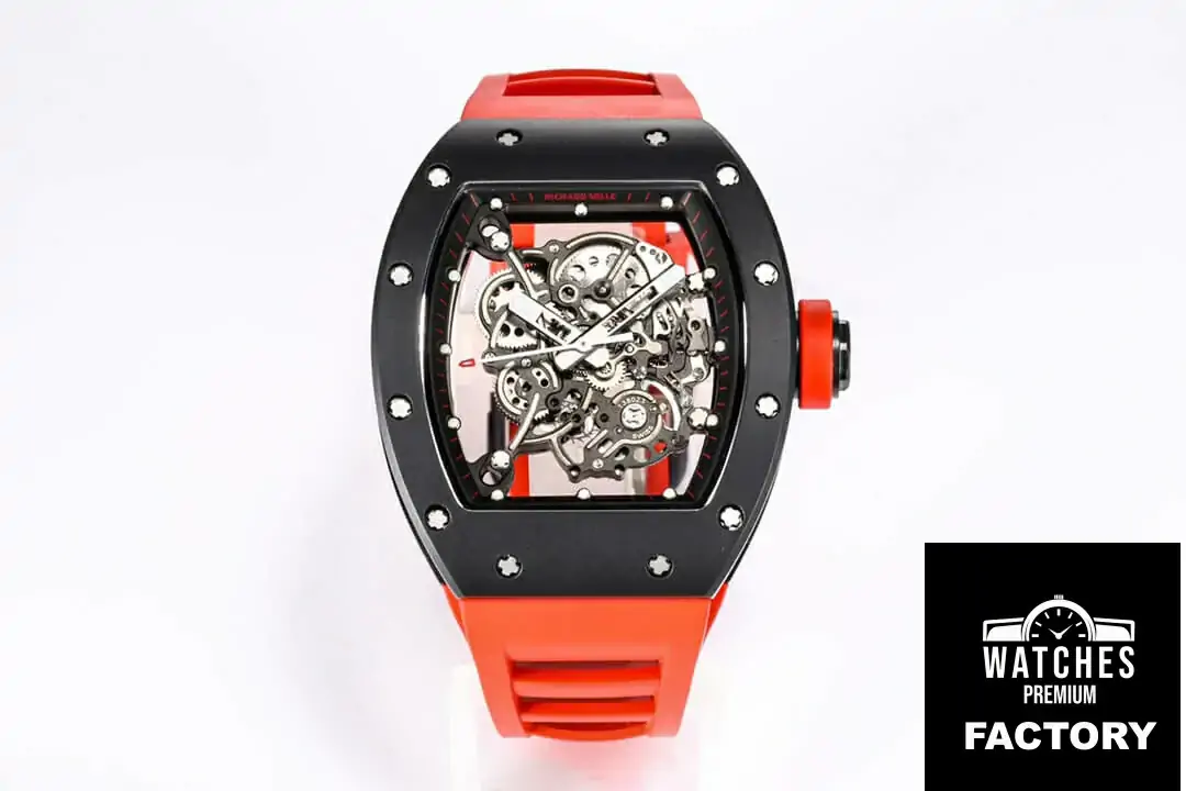 Richard Mille RM-055 BBR Factory Red Rubber Strap