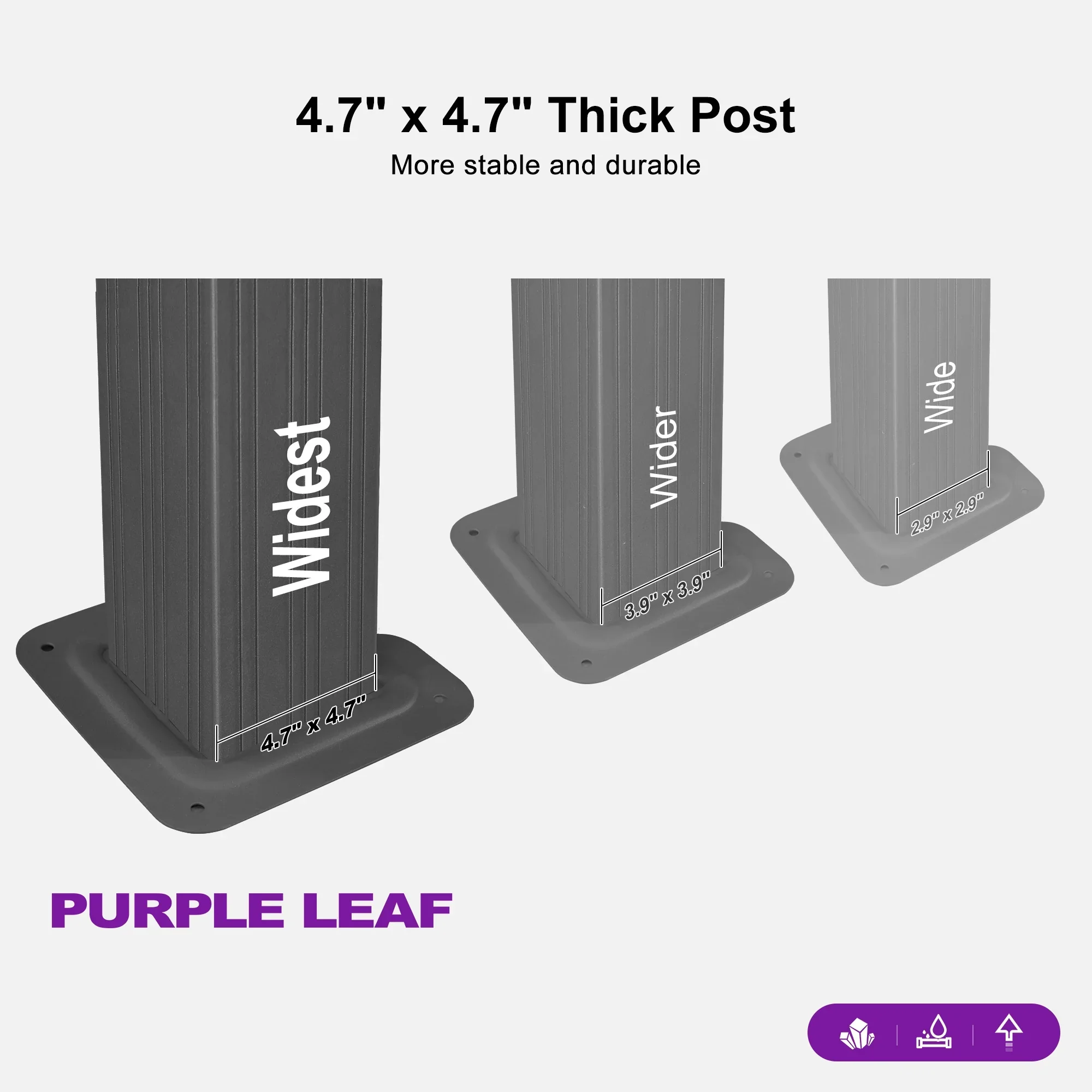 PURPLE LEAF 10' X 14' Permanent Hardtop Gazebo Aluminum Gazebo with Galvanized Steel Double Roof for Patio Lawn and Garden, Curtains and Netting Included, Gray