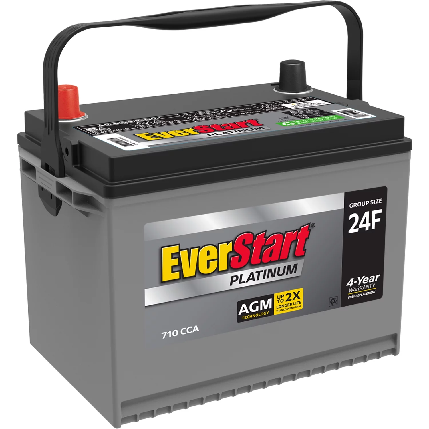Batterie automobile EverStart Platinum AGM, groupe 24F, 12 volts, 750 CCA - Fabriquée aux États-Unis