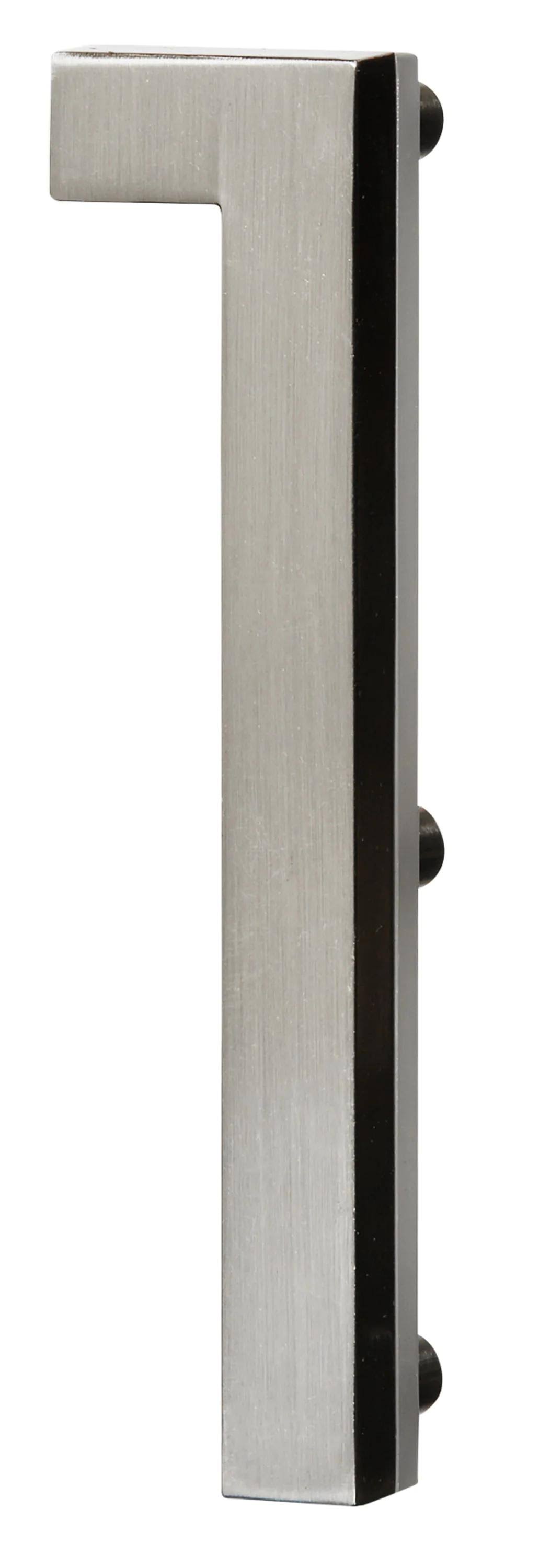 5 in. Satin Nickel LED Backlit House Number 1
