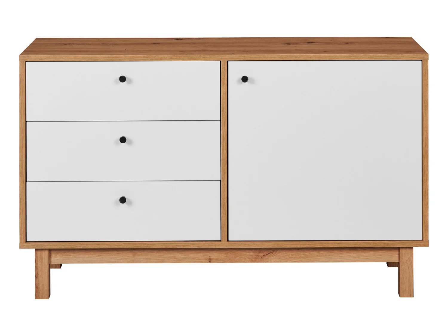 LIVARNO home Commode Copenhagen, 113 x 68,3 x 35 cm, blanc/imitation chne