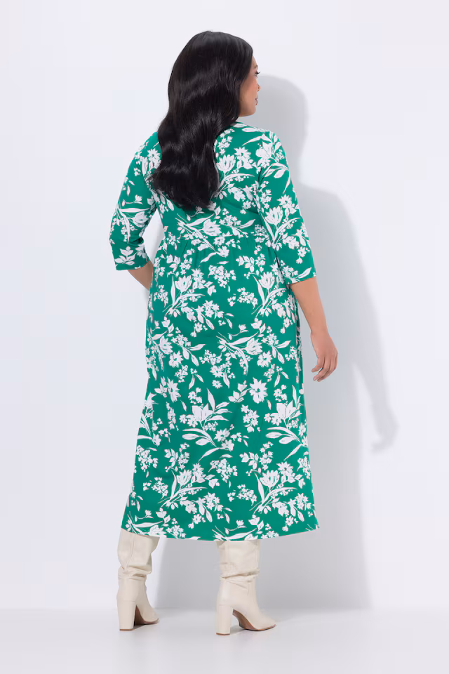 Floral Print Jersey Pocket Dress