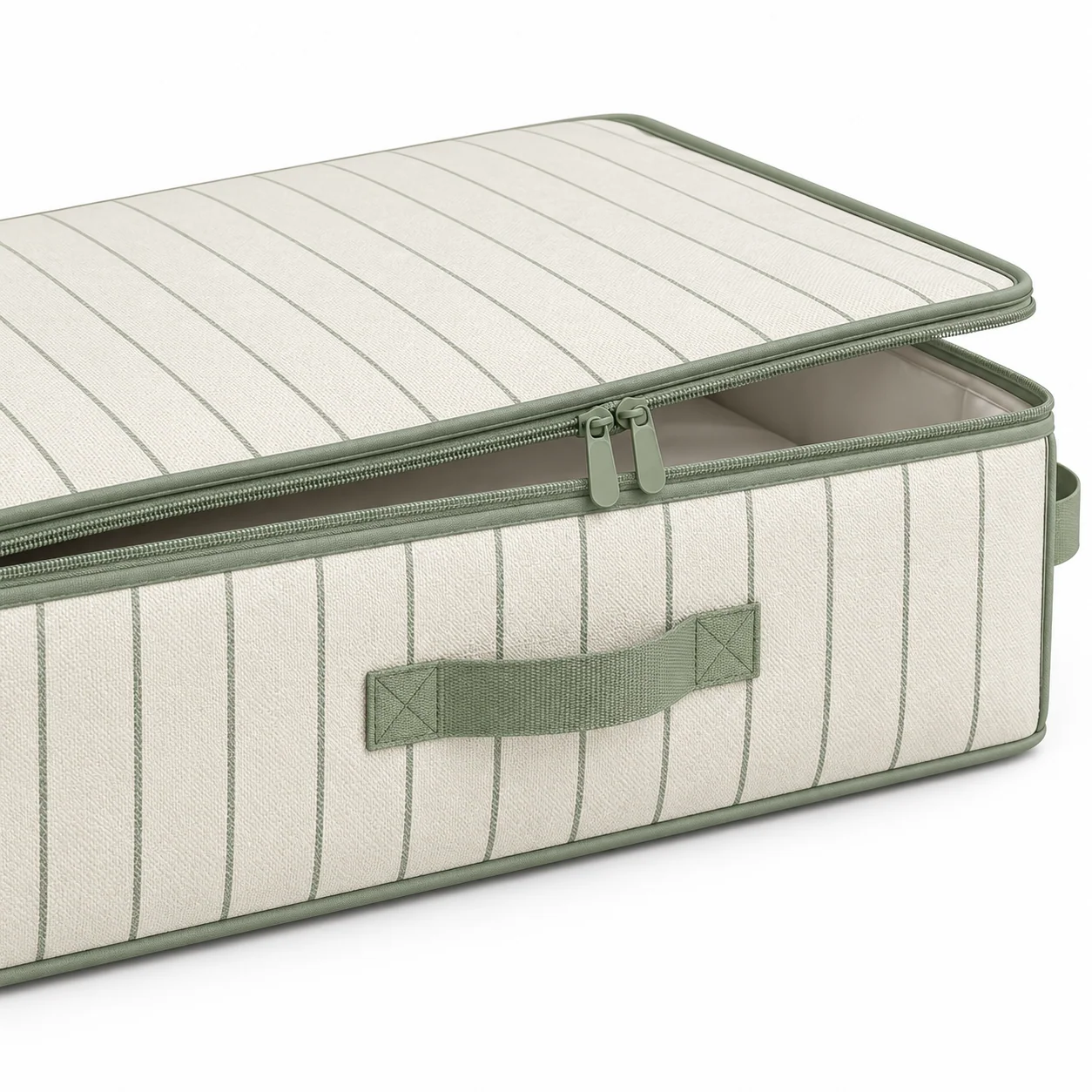 Sage Stripe Underbed Clothes Storage Bag