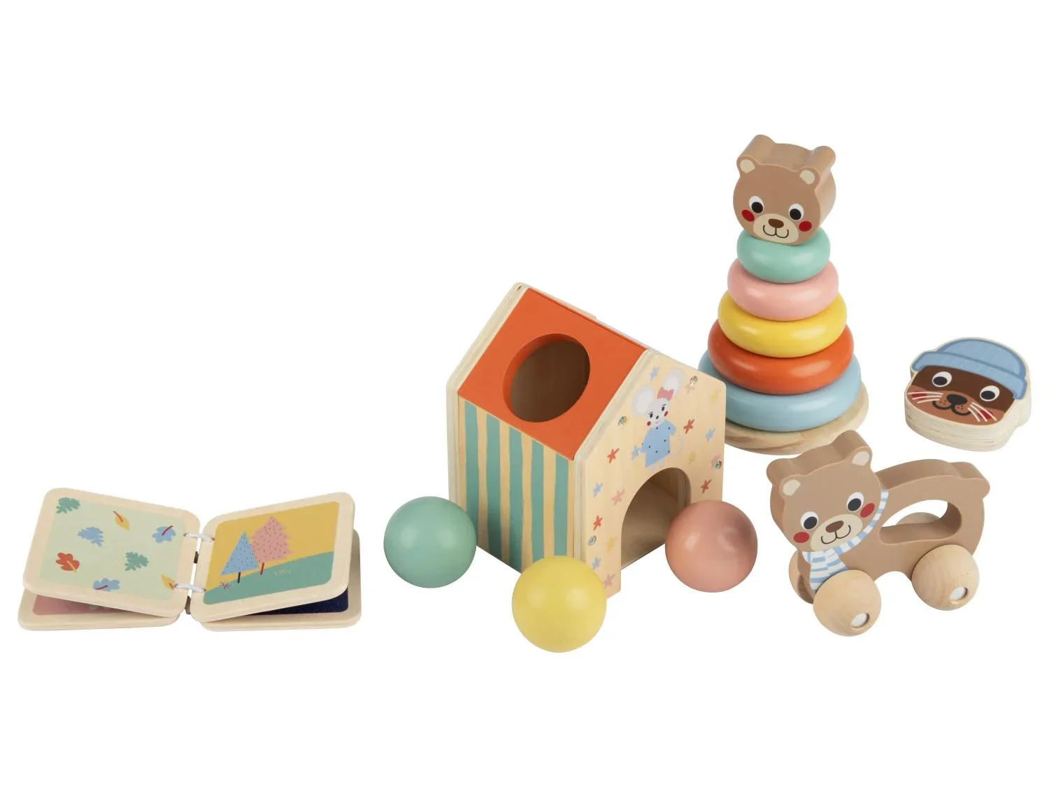lupilu Bote de jeu et dapprentissage en bois