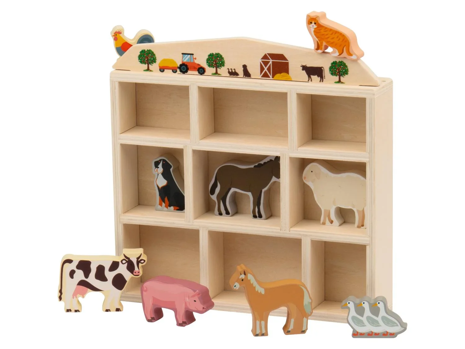 lupilu Coffret danimaux en bois