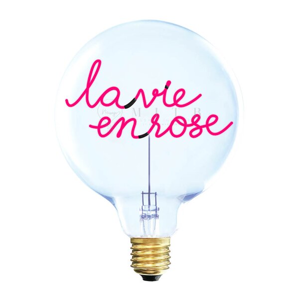 MITB lyspære LED 17 cm La Vie En Rose rød