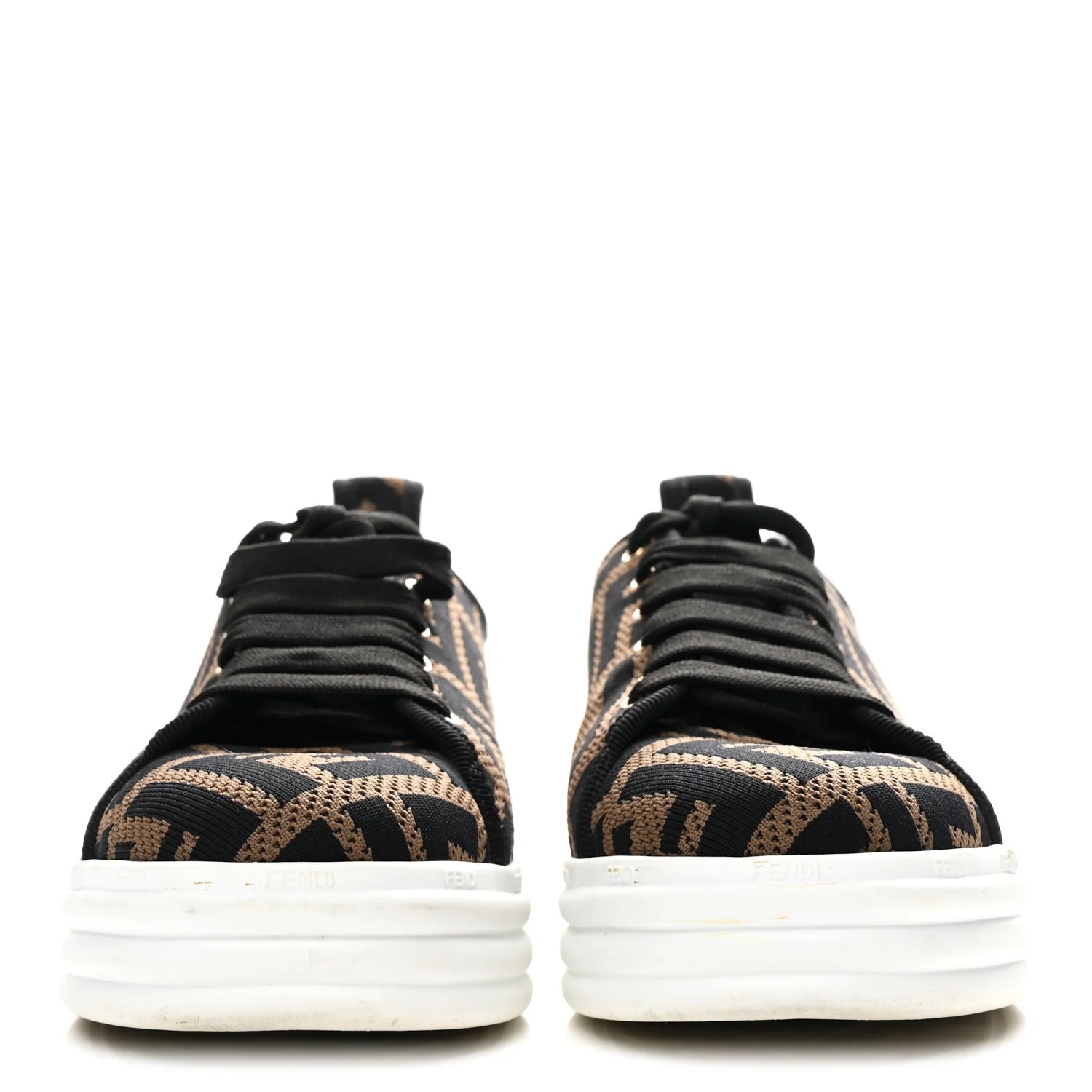Fabric FF Micro-Perforated Rise Low Top Sneakers 36 Tobacco Black