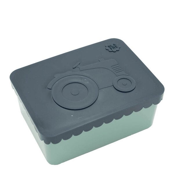 Matboks i plast ett rom 6x11x14 cm Traktor marineblå/blågrønn
