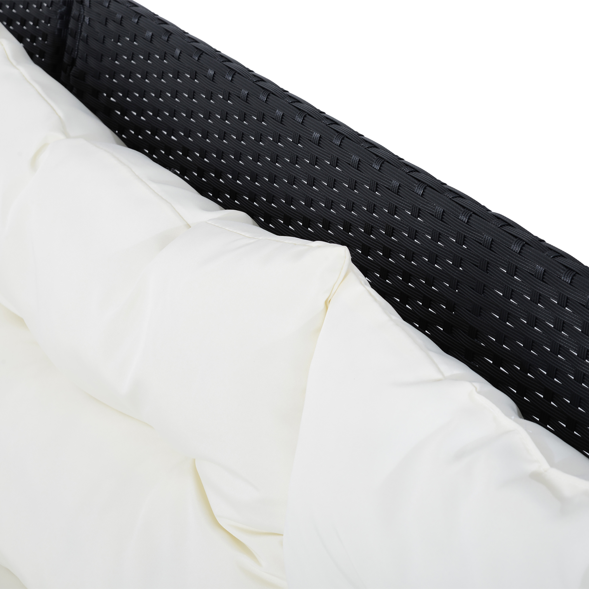 Outsunny 18-delige poly-rotan zitgroep bankstel tuinset fauteuil krukkenset