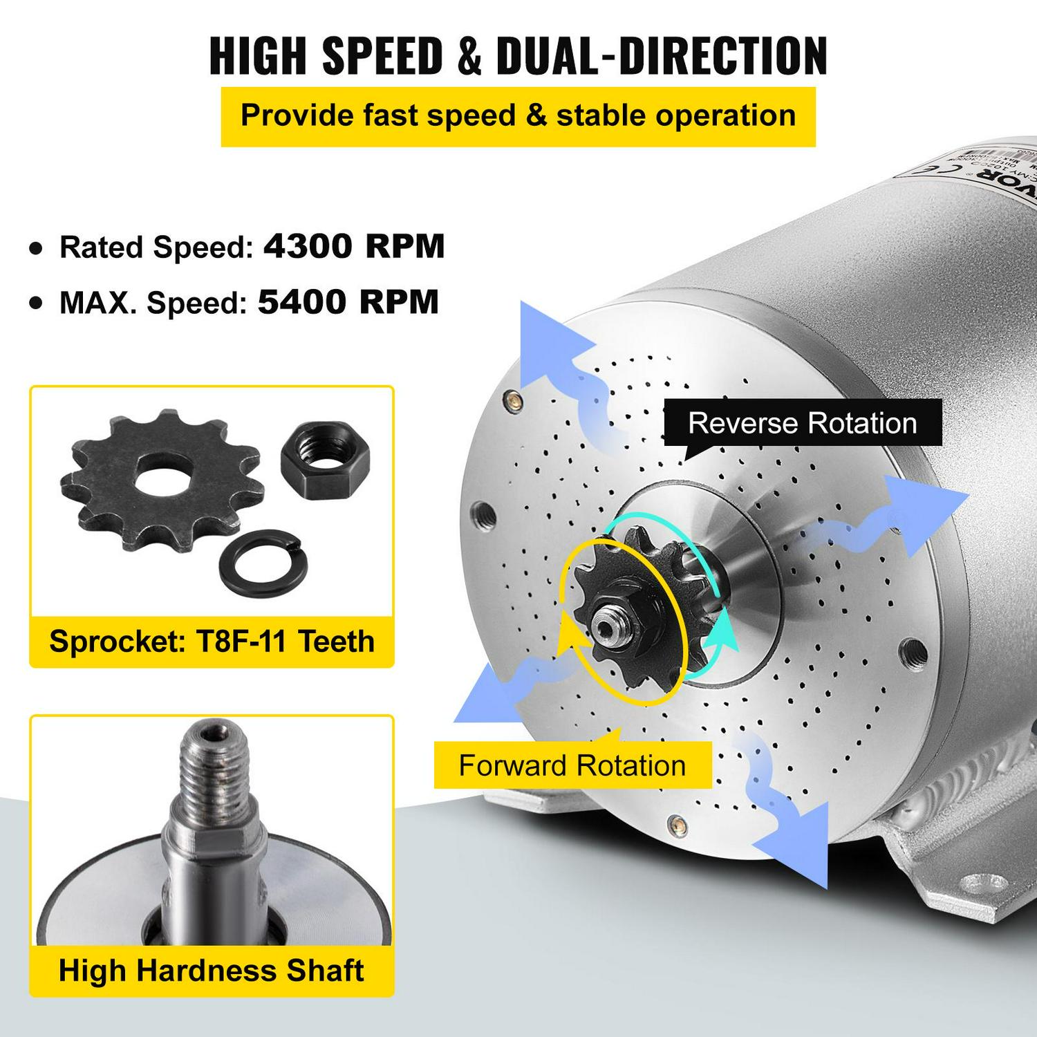 48V 2000W Brushless DC Motor Kit. 4300 RPM. with Controller Throttle. for Go Kart/ATV. 10 lb - Image 4